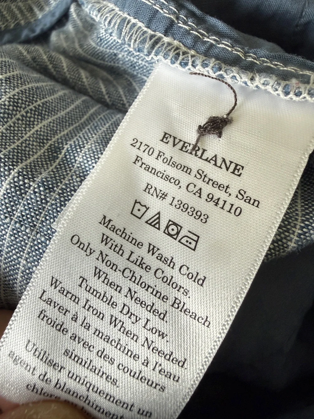 Everlane The Linen Way-High® Drape Blue Pant size 10